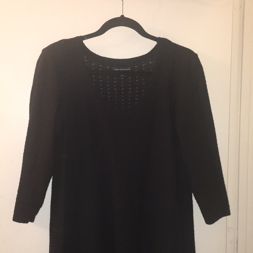 AE Black 3/4 sleeve sweater dress